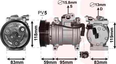 Van Wezel 8300K200 - Kompressor, kondisioner furqanavto.az