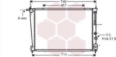 Van Wezel 82002054 - Radiator, mühərrikin soyudulması furqanavto.az