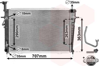 Van Wezel 82002127 - Radiator, mühərrikin soyudulması furqanavto.az