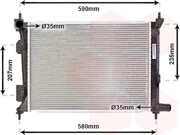 Van Wezel 82002277 - Radiator, mühərrikin soyudulması furqanavto.az