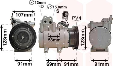 Van Wezel 8200K161 - Kompressor, kondisioner furqanavto.az