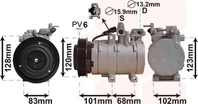 Van Wezel 8200K123 - Kompressor, kondisioner furqanavto.az