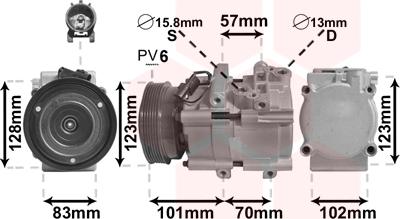 Van Wezel 8200K209 - Kompressor, kondisioner furqanavto.az