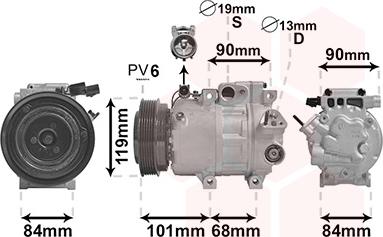 Van Wezel 8200K237 - Kompressor, kondisioner furqanavto.az