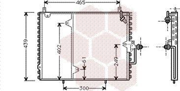 Van Wezel 30005160 - Kondenser, kondisioner furqanavto.az