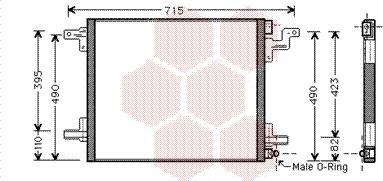 Van Wezel 30005377 - Kondenser, kondisioner furqanavto.az