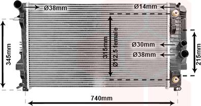 Van Wezel 30002460 - Radiator, mühərrikin soyudulması www.furqanavto.az