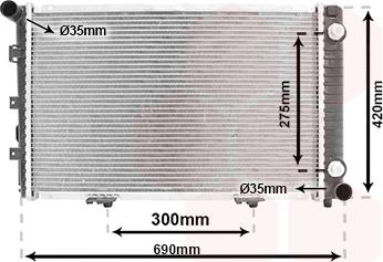 Van Wezel 30002061 - Radiator, mühərrikin soyudulması furqanavto.az