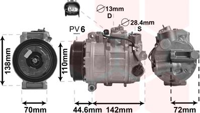 Van Wezel 3000K611 - Kompressor, kondisioner furqanavto.az