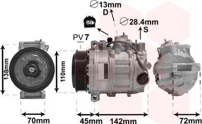 Van Wezel 3000K636 - Kompressor, kondisioner furqanavto.az