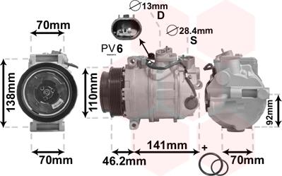 Van Wezel 3000K091 - Kompressor, kondisioner furqanavto.az