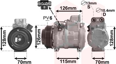 Van Wezel 3000K087 - Kompressor, kondisioner furqanavto.az