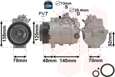 Van Wezel 3000K393 - Kompressor, kondisioner furqanavto.az