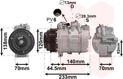 Van Wezel 3000K277 - Kompressor, kondisioner furqanavto.az