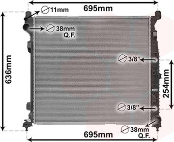 Van Wezel 30012704 - Radiator, mühərrikin soyudulması furqanavto.az