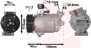 Van Wezel 3300K386 - Kompressor, kondisioner furqanavto.az