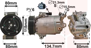 Van Wezel 3301K700 - Kompressor, kondisioner furqanavto.az