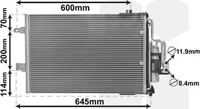 Van Wezel 37005385 - Kondenser, kondisioner furqanavto.az