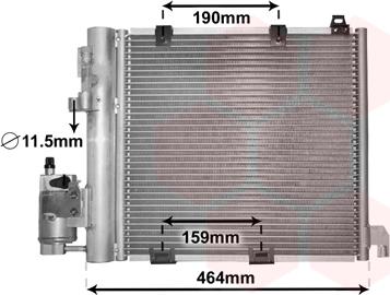 Van Wezel 37005250 - Kondenser, kondisioner furqanavto.az