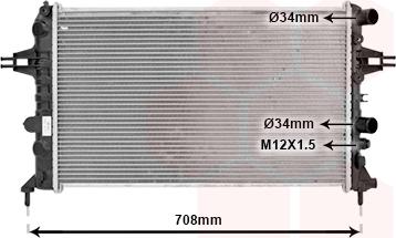 Van Wezel 37002444 - Radiator, mühərrikin soyudulması furqanavto.az