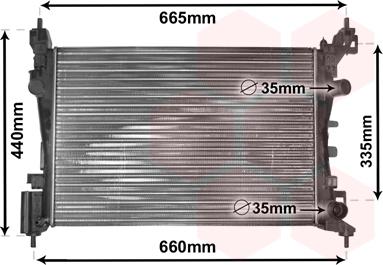 Van Wezel 37002408 - Radiator, mühərrikin soyudulması furqanavto.az