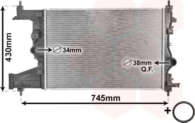 Van Wezel 37002487 - Radiator, mühərrikin soyudulması furqanavto.az