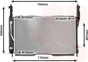 Van Wezel 37002432 - Radiator, mühərrikin soyudulması furqanavto.az