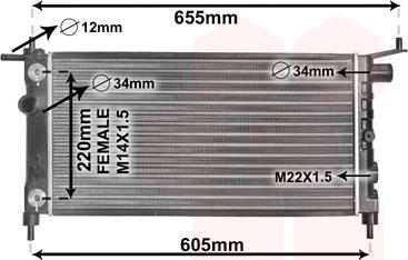 Van Wezel 37002184 - Radiator, mühərrikin soyudulması furqanavto.az