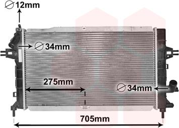 Van Wezel 37002364 - Radiator, mühərrikin soyudulması furqanavto.az