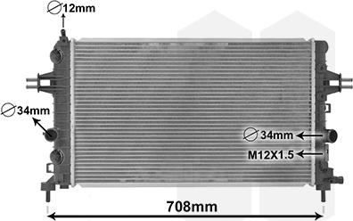 Van Wezel 37002363 - Radiator, mühərrikin soyudulması furqanavto.az