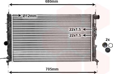 Van Wezel 37002244 - Radiator, mühərrikin soyudulması furqanavto.az