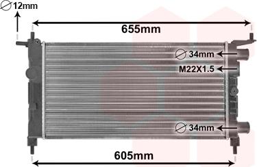 Van Wezel 37002261 - Radiator, mühərrikin soyudulması furqanavto.az