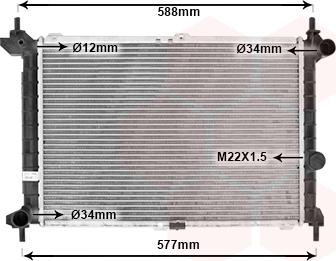 Van Wezel 37002207 - Radiator, mühərrikin soyudulması furqanavto.az