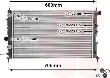 Van Wezel 37002220 - Radiator, mühərrikin soyudulması furqanavto.az