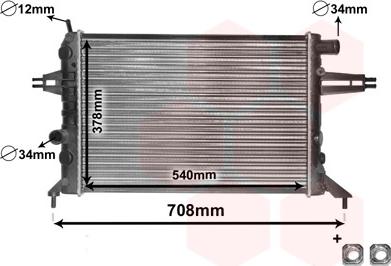 Van Wezel 37002272 - Radiator, mühərrikin soyudulması furqanavto.az