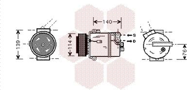 Van Wezel 3700K451 - Kompressor, kondisioner furqanavto.az