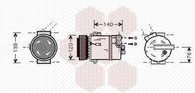 Van Wezel 3700K409 - Kompressor, kondisioner furqanavto.az