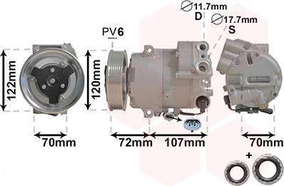 Van Wezel 3700K595 - Kompressor, kondisioner furqanavto.az