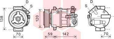 Van Wezel 3700K579 - Kompressor, kondisioner furqanavto.az