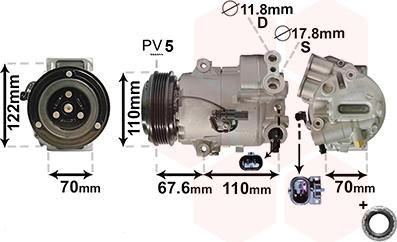 Van Wezel 3700K606 - Kompressor, kondisioner furqanavto.az