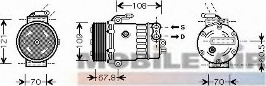 Van Wezel 3700K139 - Maqnetik mufta, kondisioner kompressoru furqanavto.az