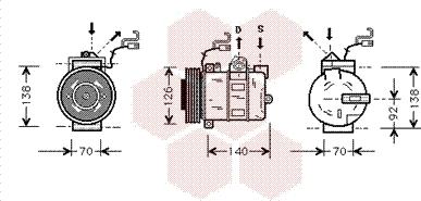 Van Wezel 3700K327 - Kompressor, kondisioner furqanavto.az