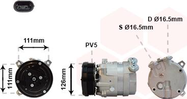 Van Wezel 3700K280 - Kompressor, kondisioner furqanavto.az