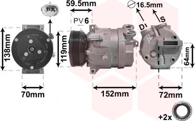 Van Wezel 3700K279 - Kompressor, kondisioner furqanavto.az