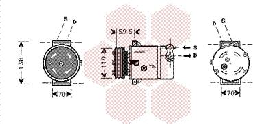 Van Wezel 3700K273 - Kompressor, kondisioner furqanavto.az