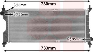 Van Wezel 37012185 - Radiator, mühərrikin soyudulması furqanavto.az