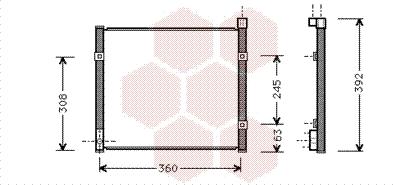 Van Wezel 25005095 - Kondenser, kondisioner furqanavto.az