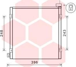 Van Wezel 25005249 - Kondenser, kondisioner furqanavto.az