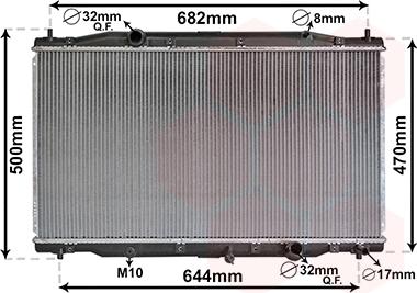 Van Wezel 25012226 - Radiator, mühərrikin soyudulması furqanavto.az