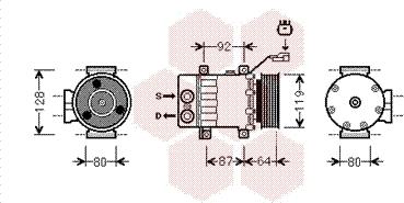 Van Wezel 2100K047 - Kompressor, kondisioner furqanavto.az